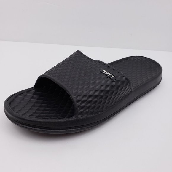 NEW Hytt Mens Size 11 Black Shower Sandal Slides - Picture 2 of 10